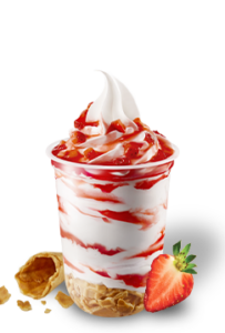 Strawberry crispy sundae Mixue